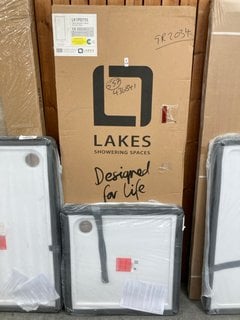 Lot 1128  
            Marchington SR18 - Collection 

                
(COLLECTION ONLY) CLEAR GLASS SILVER FRAMED 760 X 1850MM PIVOT SHOWER DOOR WITH A...