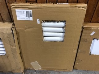 Lot 1165  
            Marchington SR18 - Delivery or Collection 

                
WHITE HORIZONTAL DOUBLE OVAL TUBED RADIATOR 826 X 635MM - ORIGINAL RRP £410: LOCA...