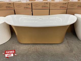 Lot 118  
            Marchington SR18 - Delivery or Collection 

                
ELEMENTA 1810 X 780MM MODERN TWIN SKINNED DOUBLE ENDED SLIPPER STYLE BATH IN GOLD...