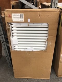 Lot 1190  
            Marchington SR18 - Delivery or Collection 

                
TRADITIONAL HORIZONTAL 3 COLUMN CAST IRON STYLE RADIATOR IN WHITE 1190 X 600MM - ...