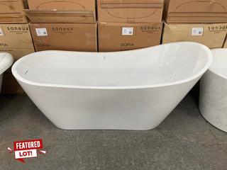 Lot 121  
            Marchington SR18 - Delivery or Collection 

                
1670 X 720MM MODERN TWIN SKINNED SINGLE ENDED SLIPPER STYLE BATH WITH INTEGRAL WH...