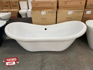 Lot 122  
            Marchington SR18 - Delivery or Collection 

                
1720 X 710MM TRADITIONAL ROLL TOPPED DOUBLE ENDED SLIPPER STYLE BATH - ORIGINAL R...