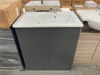 Lot 128  
            Marchington SR18 - Collection 

                
(COLLECTION ONLY) FLOOR STANDING 2 DOOR SINK UNIT IN ANTHRACITE WITH A RH 800 X 5...