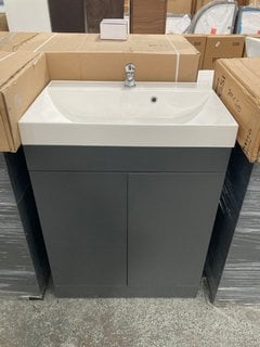 Lot 133  
            Marchington SR18 - Collection 

                
(COLLECTION ONLY) FLOOR STANDING 2 DOOR SINK UNIT IN ANTHRACITE WITH A 700 X 450M...