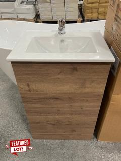 Lot 135  
            Marchington SR18 - Collection 

                
(COLLECTION ONLY) SANEUX FLOOR STANDING 3 DRAWER SINK UNIT IN ENGLISH OAK WITH A ...