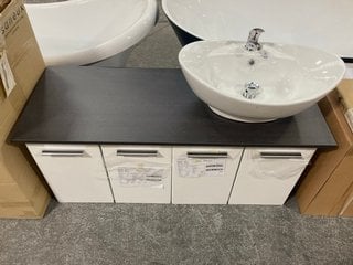 Lot 150  
            Marchington SR18 - Collection 

                
(COLLECTION ONLY) 2 X WALL HUNG 2 DOOR VANITY BASE UNITS IN WHITE WITH A 1200 X 4...