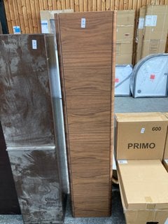 Lot 214  
            Marchington SR18 - Collection 

                
(COLLECTION ONLY) WALL HUNG 1 DOOR TALL BATHROOM CABINET IN LINED OAK 1600 X 350 ...