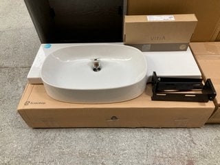 Lot 225  
            Marchington SR18 - Collection 

                
(COLLECTION ONLY) VITRA VOYAGE 1000MM 1TH CERAMIC BASIN WITH INTEGRATED VANITY TO...