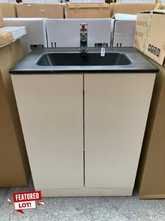 Lot 232  
            Marchington SR18 - Collection 

                
(COLLECTION ONLY) FLOOR STANDING 2 DOOR SINK UNIT IN WHITE WITH A 620 X 460MM 1TH...