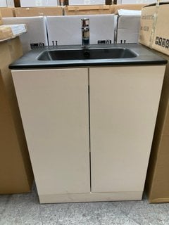 Lot 240  
            Marchington SR18 - Delivery or Collection 

                
FLOOR STANDING 2 DOOR SINK UNIT IN WHITE WITH A 620 X 460MM 1TH CERAMIC BASIN IN ...