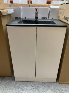 Lot 243  
            Marchington SR18 - Delivery or Collection 

                
FLOOR STANDING 2 DOOR SINK UNIT IN WHITE WITH A 620 X 460MM 1TH CERAMIC BASIN IN ...