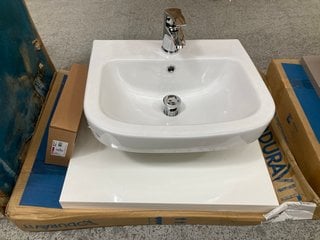 Lot 275  
            Marchington SR18 - Collection 

                
(COLLECTION ONLY) DURAVIT 620 X 570MM FLOATING COUNTERTOP IN WHITE WITH A 1TH CER...