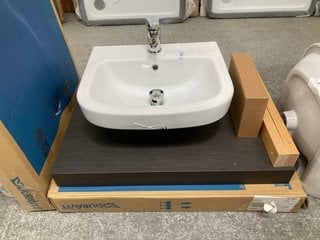 Lot 276  
            Marchington SR18 - Collection 

                
(COLLECTION ONLY) DURAVIT 800 X 550MM FLOATING COUNTERTOP IN DARK ELM WITH A 1TH ...
