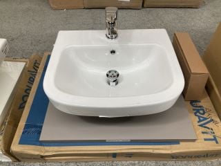 Lot 279  
            Marchington SR18 - Collection 

                
(COLLECTION ONLY) DURAVIT 620 X 550MM FLOATING COUNTERTOP IN BASALT/TAUPE WITH A ...