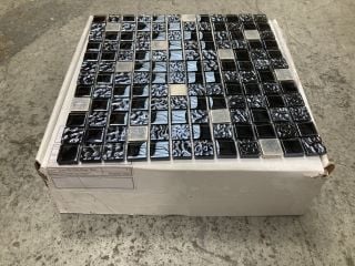 Lot 337  
            Marchington SR18 - Collection 

                
(COLLECTION ONLY) 1 BOX = 11 SHEETS 1M2 BLACK & CHROME MOSAIC TILE SHEETS - ORIGI...