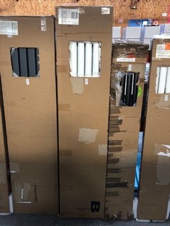 Lot 370  
            Marchington SR18 - Delivery or Collection 

                
WHITE VERTICAL DOUBLE OVAL TUBED ALUMINUM RADIATOR 1800 X 360MM - ORIGINAL RRP £3...