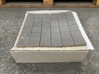 Lot 42  
            Marchington SR18 - Collection 

                
(COLLECTION ONLY) 1 BOX = 9 SHEETS OF 300MM2 STONE MOSAIC TILES IN TABACCO - ORIG...