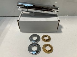 Lot 471  
            Marchington SR18 - Delivery or Collection 

                
THERMOSTATIC BAR SHOWER VALVE IN CHROME WITH BOTTOM OUTLET - ORIGINAL RRP £189: L...