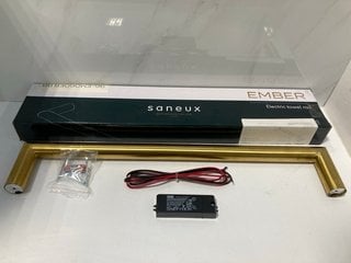 Lot 478  
            Marchington SR18 - Delivery or Collection 

                
SANEUX EMBER 600MM ELECTRIC HEATED TOWEL RAIL IN BRUSHED BRASS - ORIGINAL RRP £21...