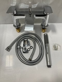 Lot 495  
            Marchington SR18 - Delivery or Collection 

                
DECK MOUNTED BSM IN CHROME WITH PENCIL STYLE HANDSET, HOSE & WALL MOUNTING BRACKE...