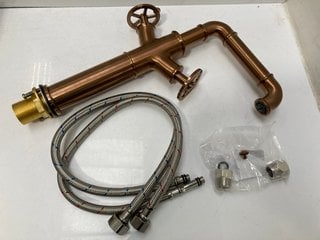 Lot 502  
            Marchington SR18 - Delivery or Collection 

                
INDUSTRIAL STYLE HIGH MONO BASIN MIXER TAP IN COPPER EFFECT - ORIGINAL RRP £275: ...