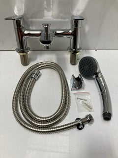 Lot 514  
            Marchington SR18 - Delivery or Collection 

                
DECK MOUNTED BSM IN CHROME WITH SHOWER HANDSET, HOSE & WALL MOUNTING BRACKET - OR...