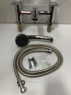 Lot 515  
            Marchington SR18 - Delivery or Collection 

                
DECK MOUNTED BSM IN CHROME WITH SHOWER HANDSET, HOSE & WALL MOUNTING BRACKET - OR...
