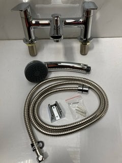 Lot 517  
            Marchington SR18 - Delivery or Collection 

                
DECK MOUNTED BSM IN CHROME WITH SHOWER HANDSET, HOSE & WALL MOUNTING BRACKET - OR...