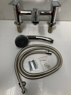 Lot 518  
            Marchington SR18 - Delivery or Collection 

                
DECK MOUNTED BSM IN CHROME WITH SHOWER HANDSET, HOSE & WALL MOUNTING BRACKET - OR...