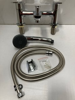 Lot 519  
            Marchington SR18 - Delivery or Collection 

                
DECK MOUNTED BSM IN CHROME WITH SHOWER HANDSET, HOSE & WALL MOUNTING BRACKET - OR...