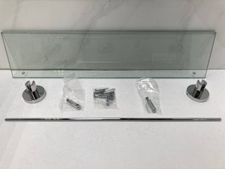 Lot 544  
            Marchington SR18 - Delivery or Collection 

                
530MM CHROME & GLASS VANITY SHELF - ORIGINAL RRP £117: LOCATION - RACKING 1