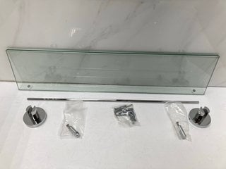 Lot 545  
            Marchington SR18 - Delivery or Collection 

                
530MM CHROME & GLASS VANITY SHELF - ORIGINAL RRP £117: LOCATION - RACKING 1