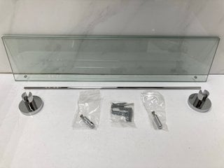 Lot 546  
            Marchington SR18 - Delivery or Collection 

                
530MM CHROME & GLASS VANITY SHELF - ORIGINAL RRP £117: LOCATION - RACKING 1