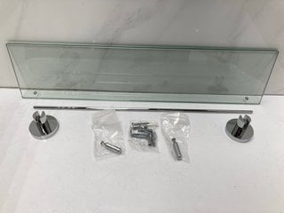 Lot 547  
            Marchington SR18 - Delivery or Collection 

                
530MM CHROME & GLASS VANITY SHELF - ORIGINAL RRP £117: LOCATION - RACKING 1