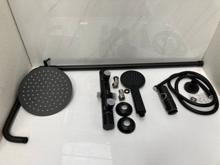 Lot 559  
            Marchington SR18 - Delivery or Collection 

                
THERMOSTATIC BAR SHOWER VALVE IN BLACK WITH RISER RAIL, ROUND FIXED SHOWER HEAD, ...