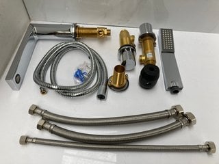 Lot 570  
            Marchington SR18 - Delivery or Collection 

                
DECK MOUNTED 4TH BSM IN CHROME WITH PENCIL STYLE HANDSET & HOSE - ORIGINAL RRP £4...