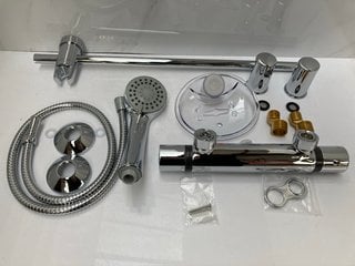 Lot 575  
            Marchington SR18 - Delivery or Collection 

                
THERMOSTATIC BAR SHOWER VALVE IN CHROME WITH SHOWER SLIDE RAIL KIT, MULTI FUNCTIO...