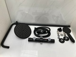 Lot 611  
            Marchington SR18 - Delivery or Collection 

                
THERMOSTATIC BAR SHOWER VALVE IN BLACK WITH RISER RAIL, ROUND FIXED SHOWER HEAD, ...
