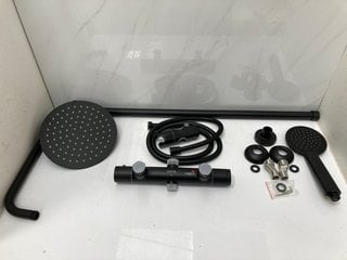 Lot 614  
            Marchington SR18 - Delivery or Collection 

                
THERMOSTATIC BAR SHOWER VALVE IN BLACK WITH RISER RAIL, ROUND FIXED SHOWER HEAD, ...