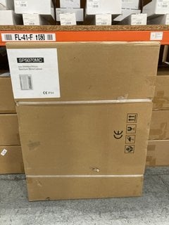 Lot 676  
            Marchington SR18 - Collection 

                
(COLLECTION ONLY) WALL MOUNTED 1 DOOR SPECTRUM ILLUMINATED BATHROOM MIRROR CABINE...