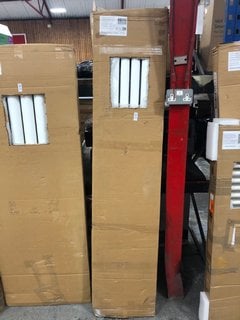 Lot 726  
            Marchington SR18 - Delivery or Collection 

                
WHITE VERTICAL DOUBLE OVAL TUBED ALUMINUM RADIATOR 1800 X 350MM - ORIGINAL RRP £2...