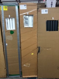 Lot 731  
            Marchington SR18 - Delivery or Collection 

                
WHITE VERTICAL LOUVRE STYLE ALUMINUM RADIATOR WITH MIRROR 1800 X 375MM - ORIGINAL...