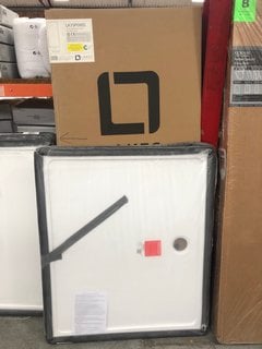 Lot 756  
            Marchington SR18 - Collection 

                
(COLLECTION ONLY) CLEAR GLASS SILVER FRAMED 800 X 1850MM SHOWER PANEL WITH A PEAR...