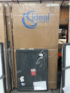 Lot 761  
            Marchington SR18 - Collection 

                
(COLLECTION ONLY) CLEAR GLASS SILVER FRAMED 1000 X 1900MM PIVOT SHOWER DOOR WITH ...