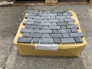 Lot 81  
            Marchington SR18 - Collection 

                
(COLLECTION ONLY) 1 BOX = 11 SHEETS OF BRICK ANTHRACITE 305MM2 STONE MOSAIC TILES...