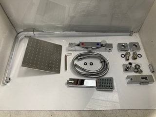 Lot 844  
            Marchington SR18 - Delivery or Collection 

                
SQUARE STYLED THERMOSTATIC BAR SHOWER VALVE IN CHROME WITH RISER RAIL, SQUARE FIX...
