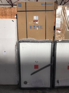 Lot 864  
            Marchington SR18 - Collection 

                
(COLLECTION ONLY) CLEAR GLASS SILVER FRAMED 800 X 2000MM WET ROOM PANEL WITH A PE...