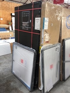 Lot 871  
            Marchington SR18 - Collection 

                
(COLLECTION ONLY) CLEAR GLASS SILVER FRAMED 1000 X 1900MM PIVOT SHOWER DOOR WITH ...