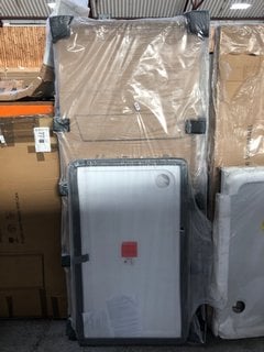 Lot 883  
            Marchington SR18 - Collection 

                
(COLLECTION ONLY) CLEAR GLASS SILVER FRAMED 800 X 1950MM WET ROOM PANEL WITH A PE...