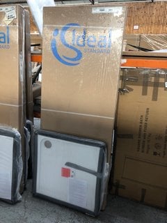 Lot 889  
            Marchington SR18 - Collection 

                
(COLLECTION ONLY) CLEAR GLASS SILVER FRAMED 760 X 1900MM PIVOT SHOWER DOOR WITH A...